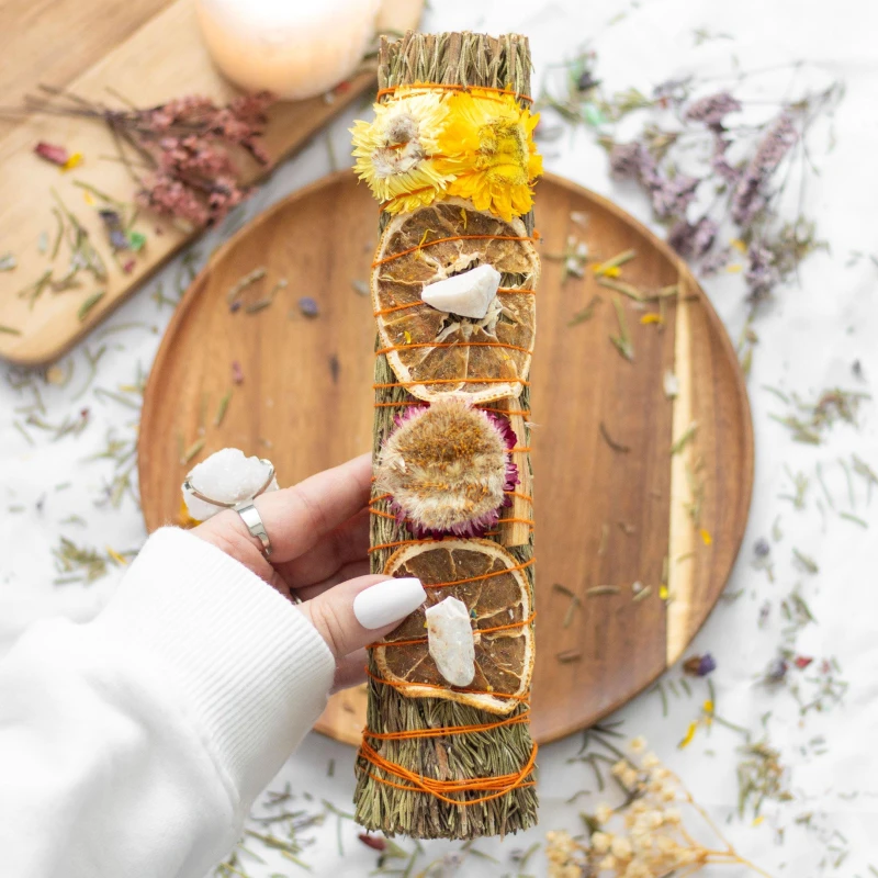 Image of Something Different 9" Ritual Wand Smudge Stick with Rosemary - Multi Multi One Size