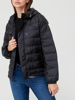 Levis Edie Packable Water Repellent Jacket - Black Size M Women