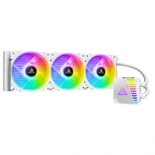 image of Antec ANTEC Symphony 360 AiO Liquid CPU Cooler Universal Socket White 360mm Radiator PWM 1600RPM Cooling Fans Addressable RGB LED Lighting with Chroma