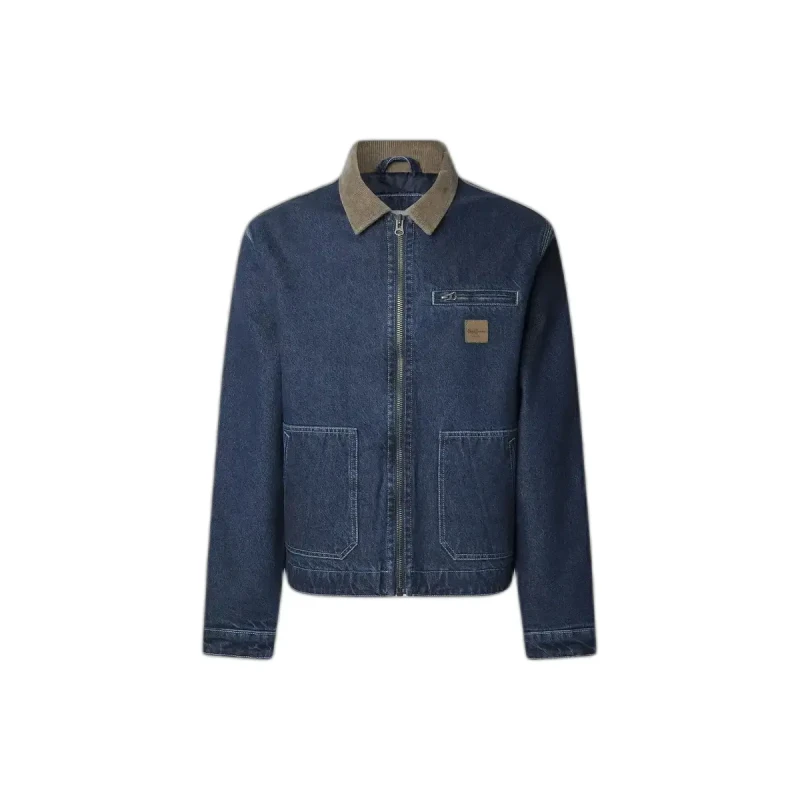 Image of Pepe Jeans Workwear Denim Jacket Dark Blue Cotton M