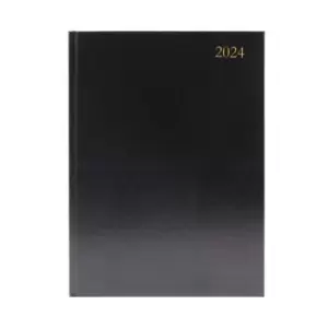 image of Desk Diary 2DPP A4 Black 2024 KFA42BK24