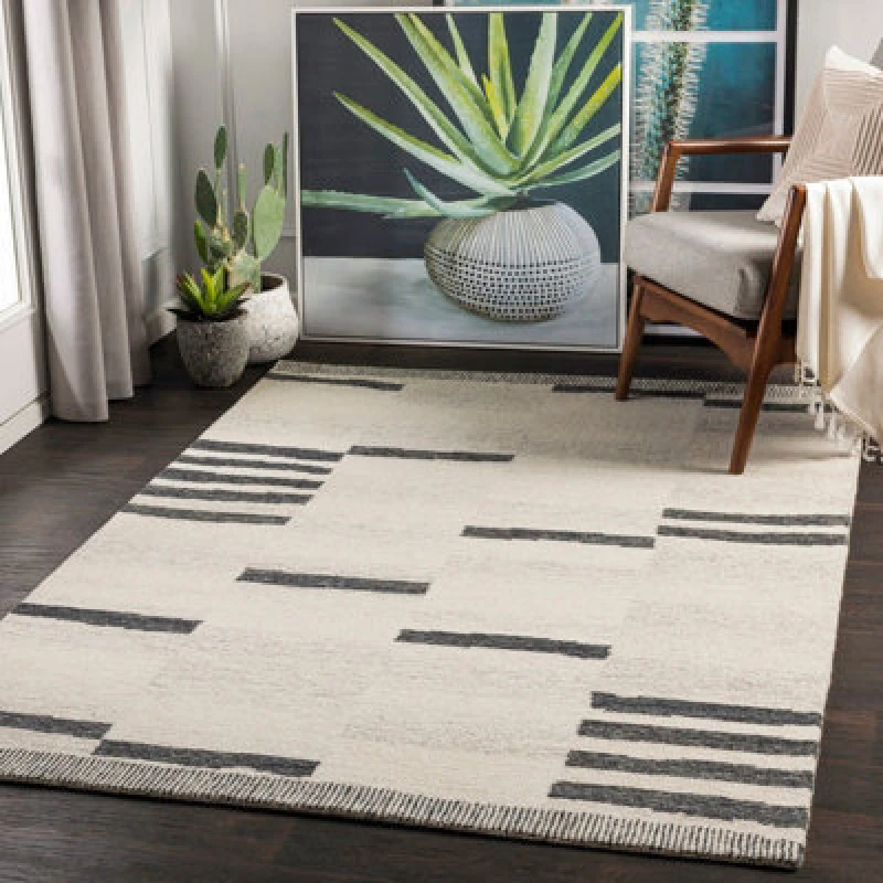 Image of Livabliss Hand-Tufted Global Wool Granada Area Collection, Beige 183 X274cm - Easy Care, Living Room & Bedroom