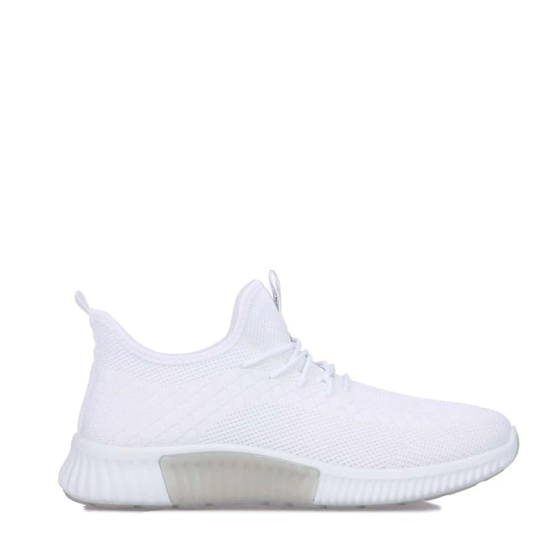 Image of Crosshatch Crosshatch Men Rideout Trainers in White Size: 7 White 7 Male 5059294175098