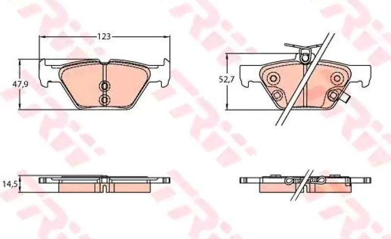 Image of Brake pad set TRW GDB3639