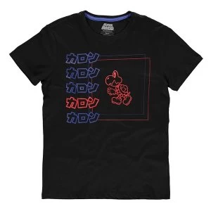 Image of Nintendo - Neon Japanese Dry Bones Mens Large T-Shirt - Black
