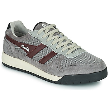 image of Gola Classics Grey/Burgundy/Black 'Trek Low' Mens Trainers - 6