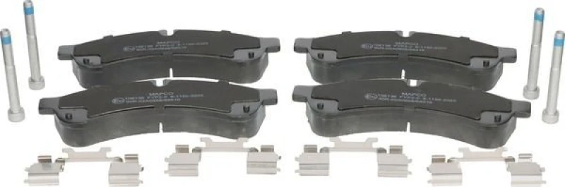 Image of MAPCO 106136 Brake pad set Rear Axle, excl. wear warning contact, with accessories, with brake caliper screws Brake Pad Set,disc brake (402)