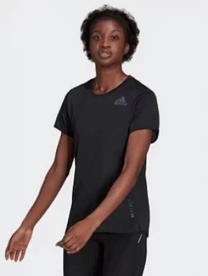 Image of adidas Heat.rdy Running T-Shirt, Black, Size S, Women