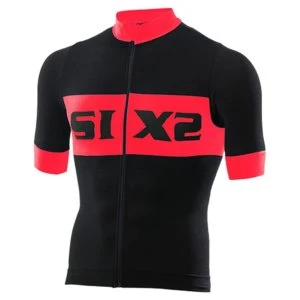 Image of SIXS Bike 3 Luxury Short Sleeve Jersey Black/Red Small