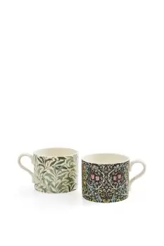 Image of Spode Morris & Co. Willow Bough & Blackthorn Set Of 2 Mugs