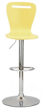 Image of GFW Long Island Pair of Bentwood Bar Stool - Yellow
