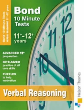 Image of Bond 10 Minute Tests. 11+-12+ Years Verbal Reasoning by Frances down Paperback