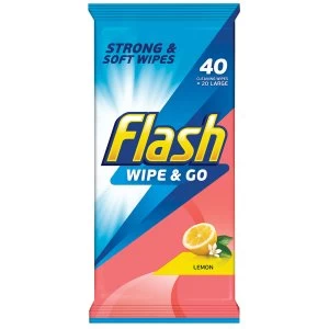 Image of Flash Wipe and Go Lemon - 48 Wipes