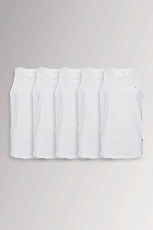 Image of BadRhino BadRhino Men 5 Pack Vest Tops in White Size: 2X-large White XXL Male 5063111740895