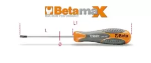 Image of Beta Tools 1298RTX Beta MAX Tamper Proof / Security Torx Screwdriver T10