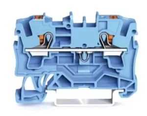 Image of Wago Blue 2204 Terminal Block, 14 10 AWG, 20 10 AWG, 0.5 6 mm, 1 6 mm, ATEX,