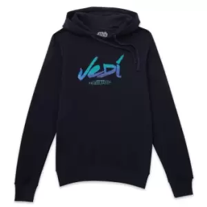 image of Star Wars Jedi Painted Font Hoodie - Navy - L