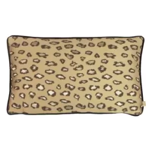 Image of Faline Animal Jacquard Rectangular Cushion Gold / 30 x 50cm / Polyester Filled