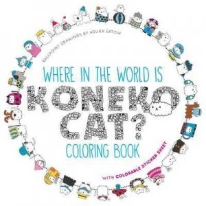 Image of Where in the World Is Koneko Cat Coloring Book by Asuka Satow Paperback