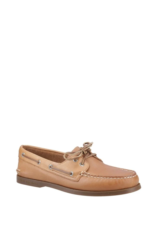 Image of Sperry Men Authentic 2 Eye Boat Shoe in Brown Size: 6 Brown 6 Male 627756017139