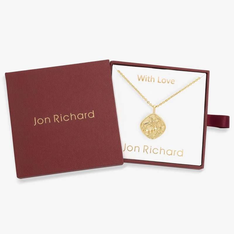 Image of Jon Richard Gold Molten Horoscope Necklace - Sagittarius Gold female One Size