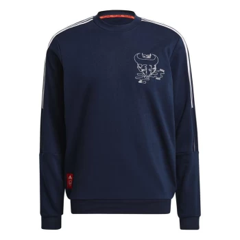Image of adidas Arsenal Chinese New Year Crew Neck Sweatshirt Mens - Blue