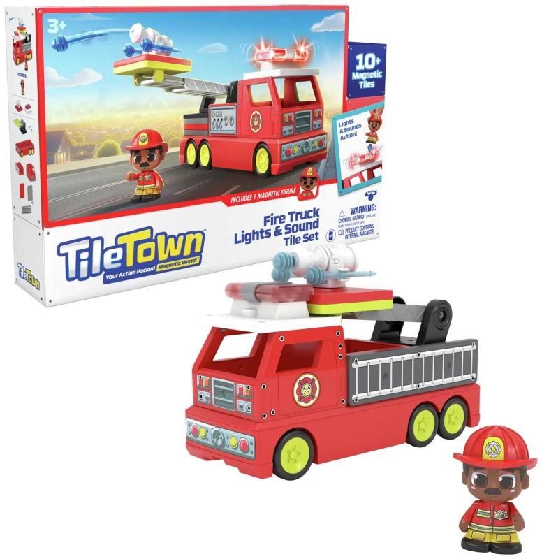 Image of TILE TOWN Tile Town Fire Truck Set