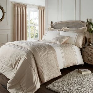 Image of Catherine Lansfield Lille Super King Bed Set - Gold