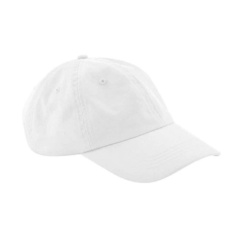 Image of Beechfield Beechfield Men 6 Panel Cotton Baseball Cap in White White One Size Male 5063300285480