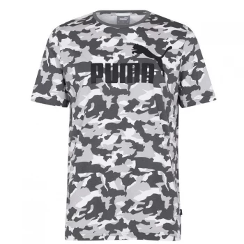 Image of Puma Camo Logo QT T Shirt Mens - Urban Print