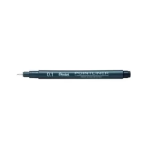 image of Pentel Pointliner Pigment Liner 0.1mm Black (Pack of 12) S20P-1A