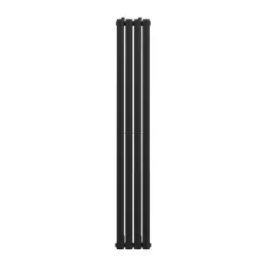 image of VURTU2 Vertical Double Panel Radiator 1600mm x 240mm - Black