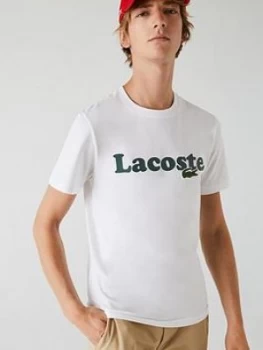 Image of Lacoste Lacoste Sportswear Logo T-Shirt, White Size M Men