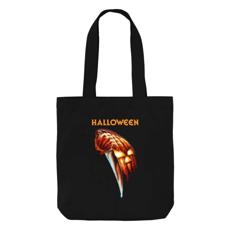 Image of Halloween Womens Movie Poster Tote Bag in Black Female One Size