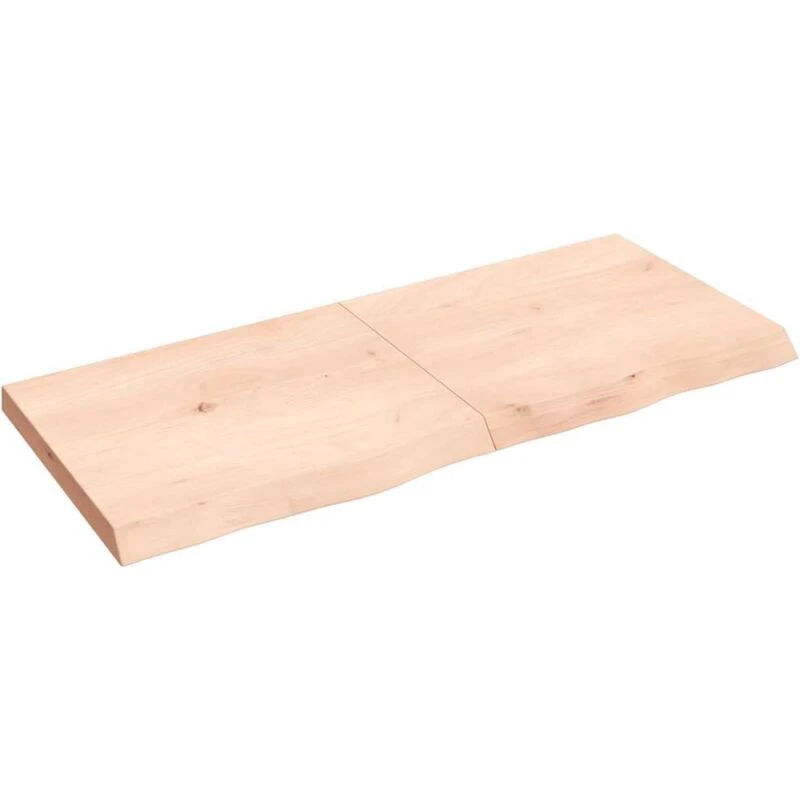 Image of Vidaxl Table Top 140X60X(2-6) Cm Untreated Solid Wood Oak, Brown 3156319