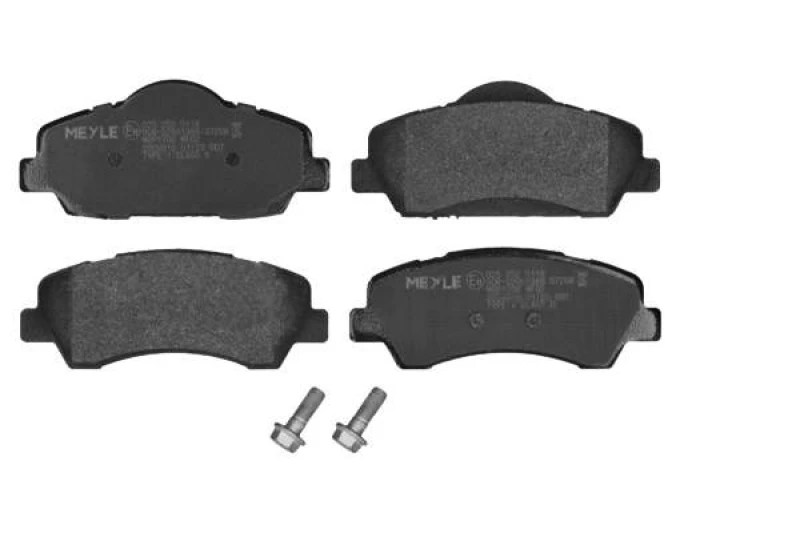 Image of MEYLE 025 252 5118 Brake pad set Front Axle, prepared for wear warning indicator, Original Quality Brake Pad Set,disc brake (402)