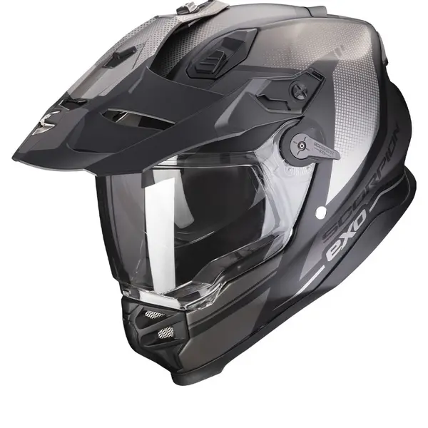 image of Scorpion ADF-9000 Air Trail Matt Black-Silver Adventure Helmet Size XS