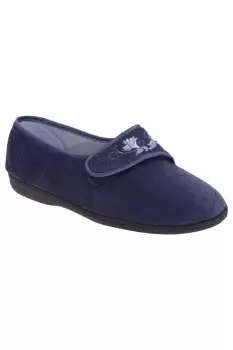 Image of Jolene Touch Fastening Embroidered Slippers