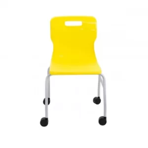 image of TC Office Titan Move 4 Leg Chair with Castors, Yellow