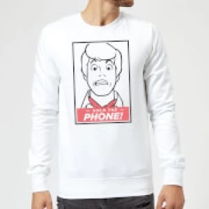 Image of Scooby Doo Hold The Phone Sweatshirt - White - L