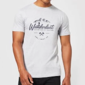 Image of Wanderlust Mens T-Shirt - Grey - 5XL