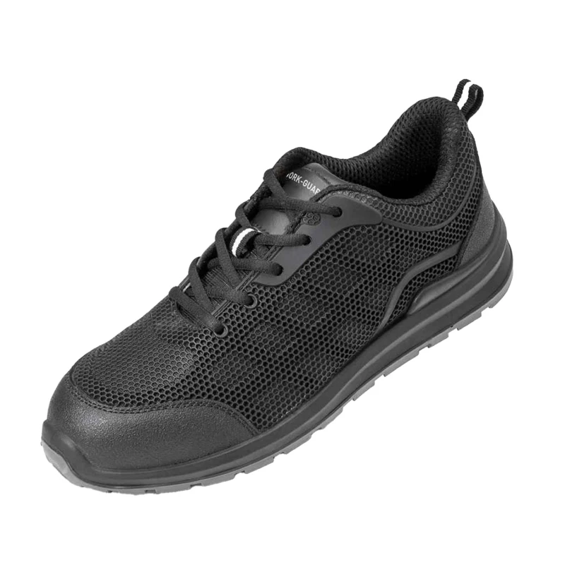 Image of Result Result Men Work-Guard All Black Safety Trainers Size: 6 Black 6 Male 5059269221409