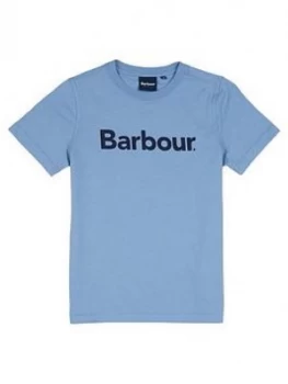 Image of Barbour Boys Short Sleeve Logo T-Shirt - Powder Blue