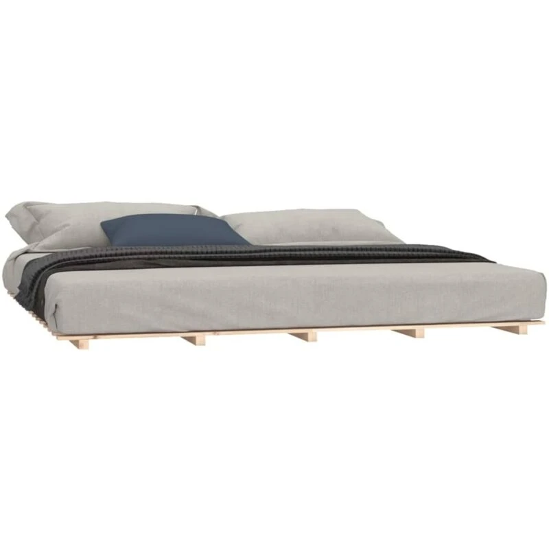 Image of VIDAXL Bed Frame without Mattress 160x200cm Solid Wood Pine Vidaxl 8720845682965