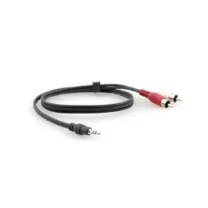 image of Kramer Electronics 3.5mm - 2 RCA 3m audio cable Black Red White