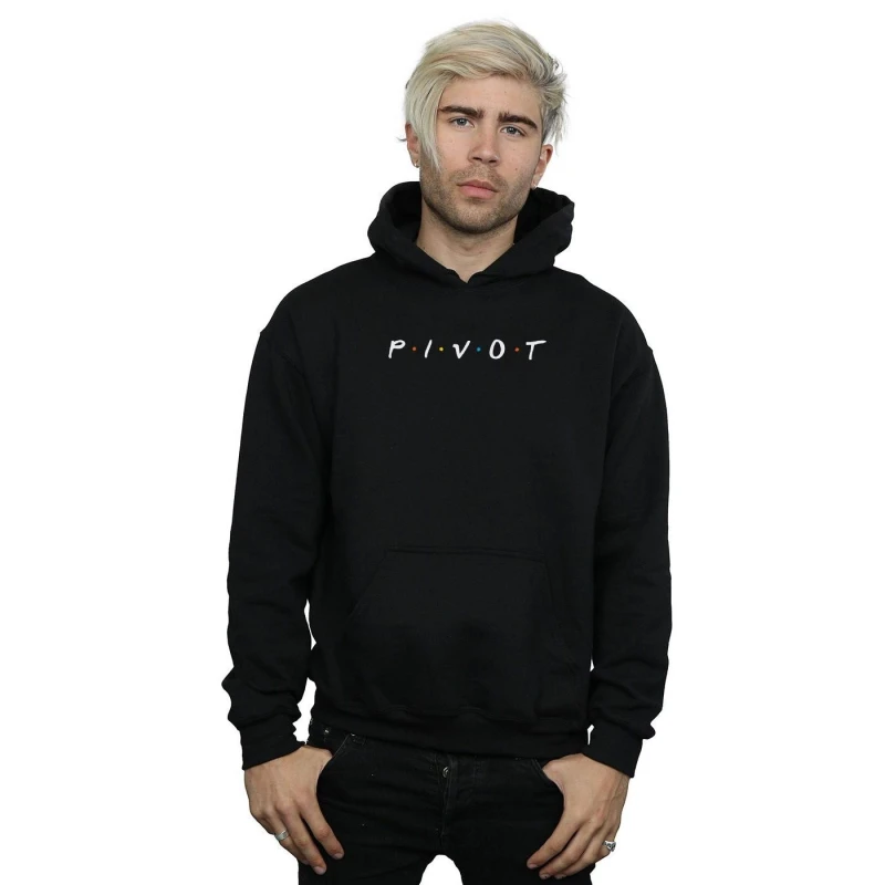 Image of Friends Friends Men Pivot Logo Hoodie in Black Size: Small Black S Male 5057972563939
