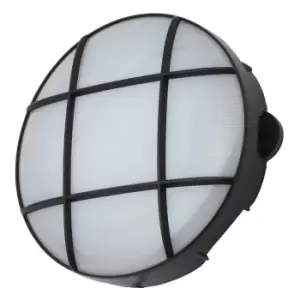 image of Coast Capella 15W LED Round Grid Bulkhead Black