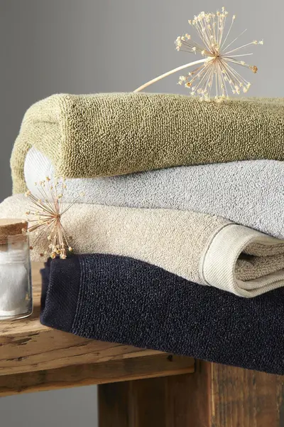 image of Drift Home 'Abode Eco' Soft Sustainable Heavyweight BCI Cotton Towel Natural