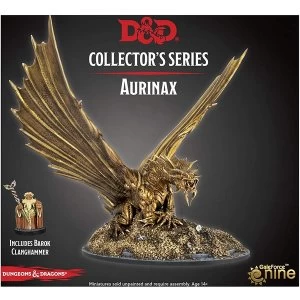 image of Dungeons & Dragons Collector's Series Waterdeep Miniature Aurinax the Gold Dragon and Banehammer Dwarf