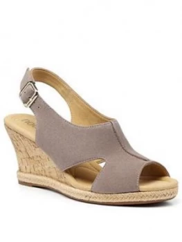 Image of Hotter Aruba Wedge Sandals - Truffle